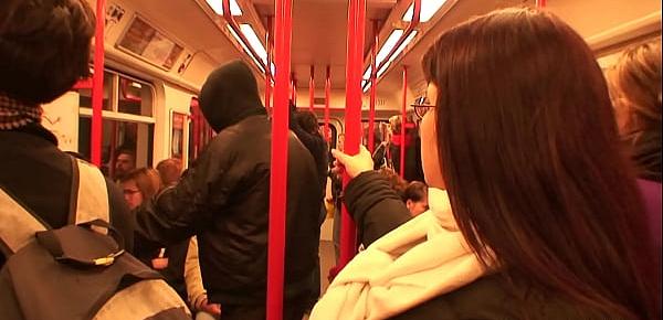 Huge boobs mature plumper picked up in metro